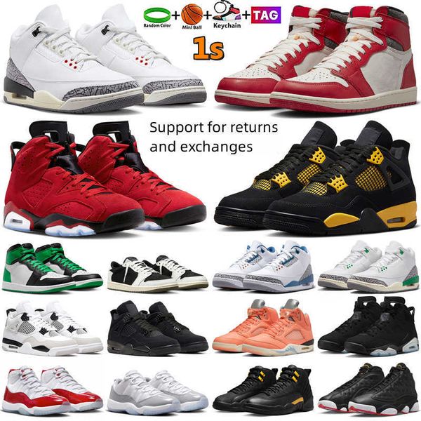

2023 men women basketball shoes running shoes 1s low olive 3s 11s white cement grey lucky green 4s thunder 5s 6s toro bravo 12s 13s black ta