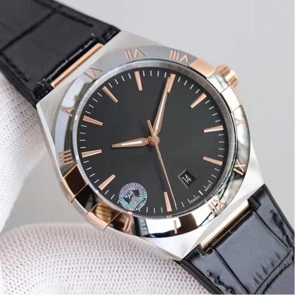 

man's designer watch sapphire luminous watch business casual automatic mechanical ceramics watches, Slivery;brown