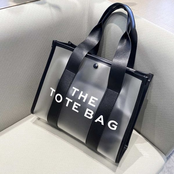

designer pvc handbags clear jelly tote bag luxury brands shoulder bags for women summer waterproof travel beach bag