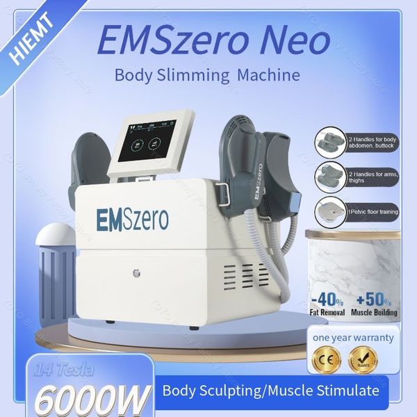 

Emslim Neo Hiemt 6000W 14 Tesla Body Sculpting Machine 4 pcs Handles With Pelvic Stimulation Pads Optional EMSzero Nova