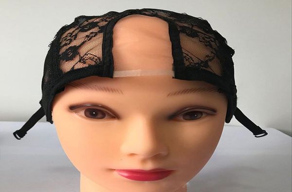 

professional lace front wig caps for making wigs with adjustable strap weaving cap tools hair net hairnets drop4514871, Black;brown