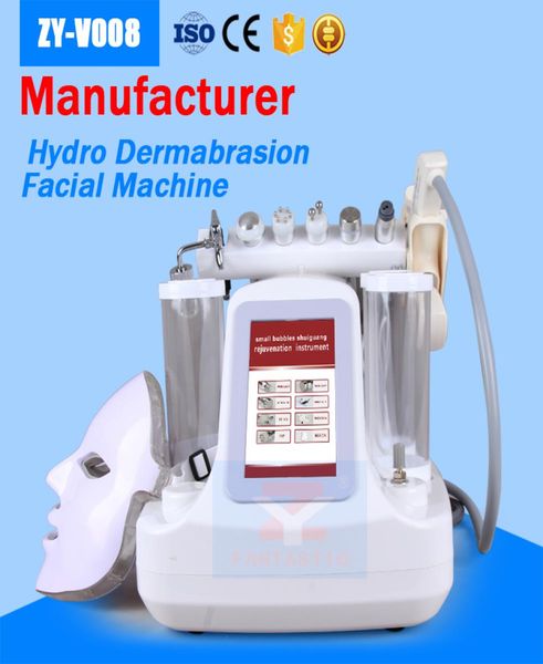 

hydra dermabrasion machine 8 in 1 with ultrasonic rf bio cooling oxygen jet microdermabrasion pdt light mask mesotherapy face mach6721765, Black;white
