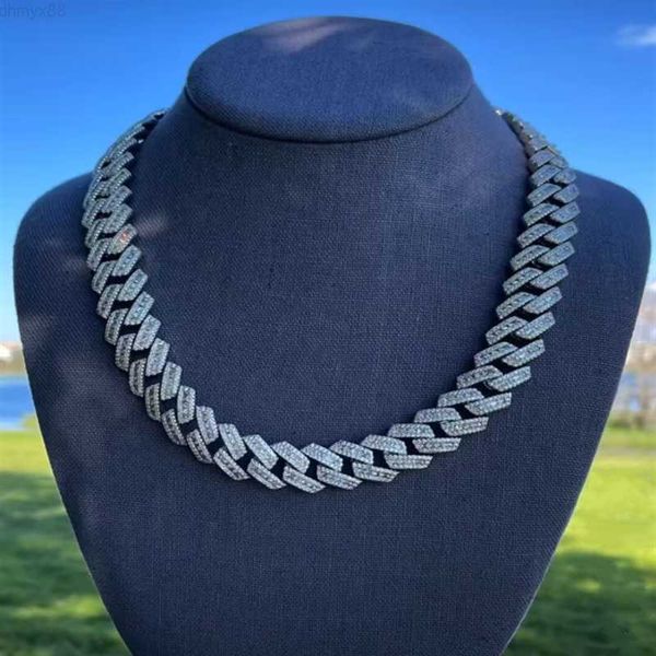 

moissanite chain hip hop jewelry chaine au cou bling jewelry iced out chain, Silver