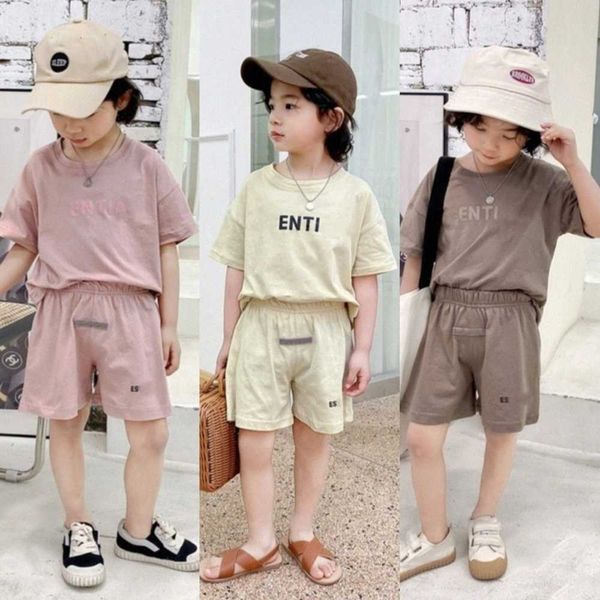 

designer ess baby clothing sets kids boys girls clothes essentials summer luxury tshirts shorts tracksuit children youth outfits short sleev, White