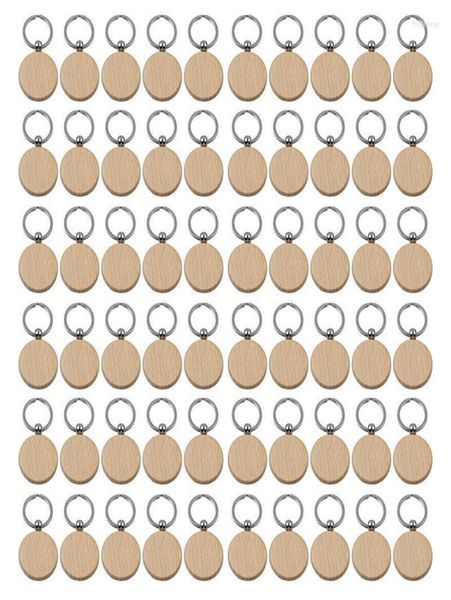 

keychains 60pcs blank round wooden key chain diy wood tags can engrave gifts fred227252374, Silver