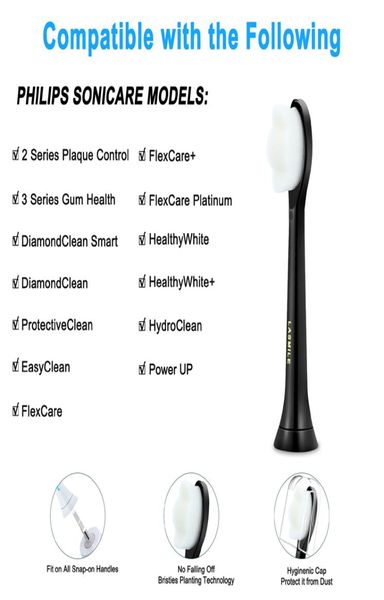 

replacement toothbrush heads upgraded quality and compatible with all philips sonicare screwon electric toothbrushes 10 pack7793921