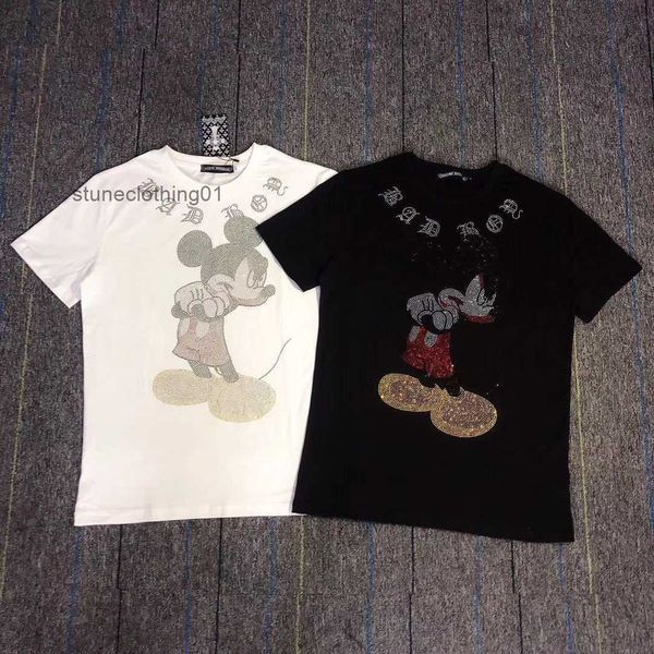 

ch t-shirt designer cartoon letters print tees fashion streetwear cotton foe men women43xt, White;black