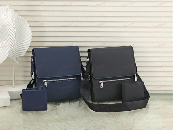 

new men's minimalist designer bag 2 piece set shoulder bag wallet accessories convenient for going out luxury mobile phone bags