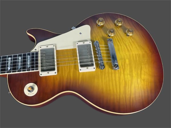 

paul 1959 historic 59 custom shop r9 flame ~ royal teaburst electric guitar