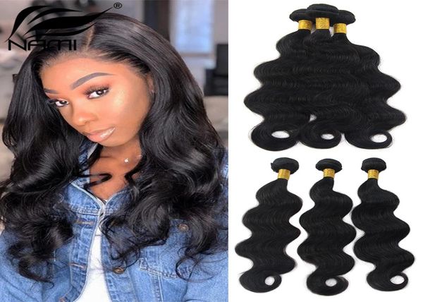 

namibeauty brazilian straight weaves body wave deep wave kinky curly 100 human hair extensions natural color9117635, Black