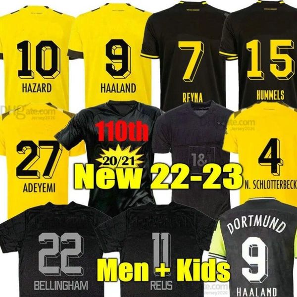 

bellingham dortmunds soccer jerseys 23 24 season haller reus borussia soccer football shirt neongelb hummels brandt dortmund moukoko yeyna m, Black;yellow