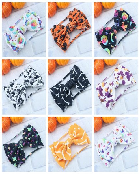 

2019 halloween children039s headband bowtie hair belt fabric printing pumpkin ghoast phantom apparel accessories headwear 35 de2271884, Slivery;white