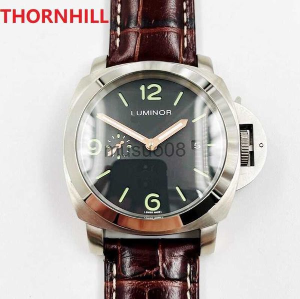 

other watches luxury automatic mechanical movement watch all dials work super luminous function mens watches 44mm glass leather high qualit, Slivery;black
