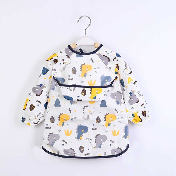

bibs cloths children's long sleeve scarf waterproof art smoke feeding boys and girls burp cloth bandana apron g220605