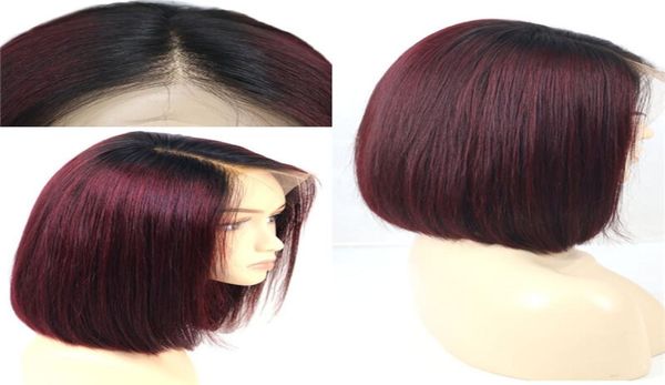 

2020 short human hair wig straight 134 lace front human hair wigs pre plucked 150 density brazilian bob wig remy hair4156580, Black