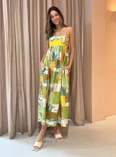 

casual dresses european designer dress 2023 printed linen dress, Black;gray