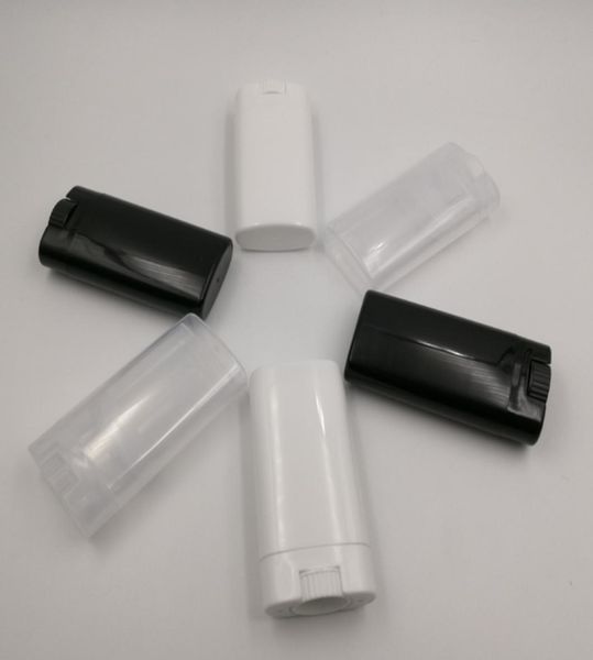 

diy 15ml plastic empty oval deodorant stick containers bottle 15g clear white fashion lip balm lipstick tubes9926943