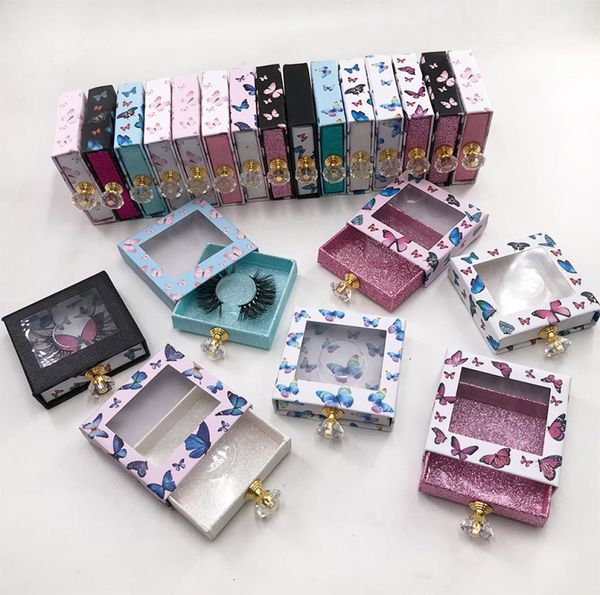 

custom eyelash packaging box butterfly square lash box for dramatic long 25mm 27mm mink false eyelashes1309316
