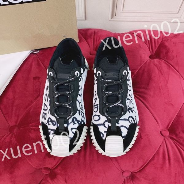 

2023 designer flat sneaker trainer casual shoes denim canvas leather white letter fashion platform mens womens low sneakers, Black