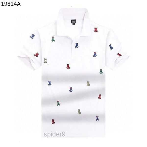 

psycho bunny polo shirt t 23 new fashion brand cartoon skull rabbit full screen embroidered men's casual pearl cotton versatile 2 7q5y, White;black
