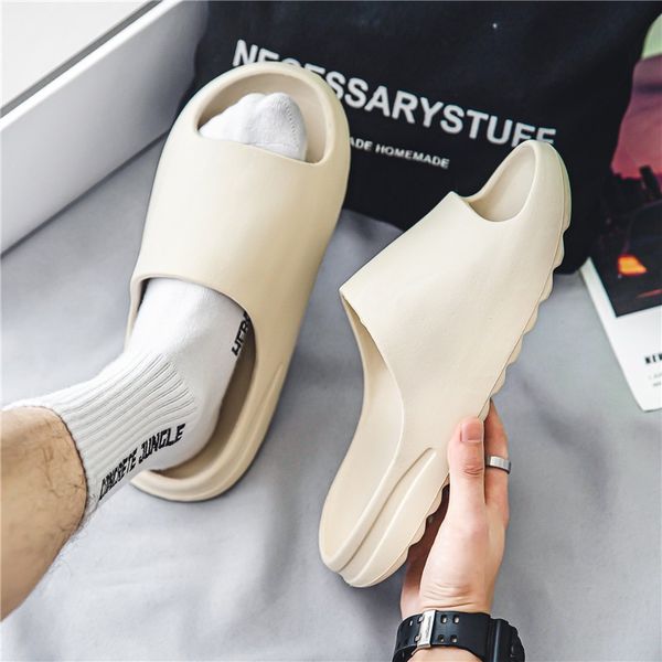 

men women beach slippers luxury brand fashion sandals summer outdoor indoor non-slip new designer ladies shoes platform slides, Black