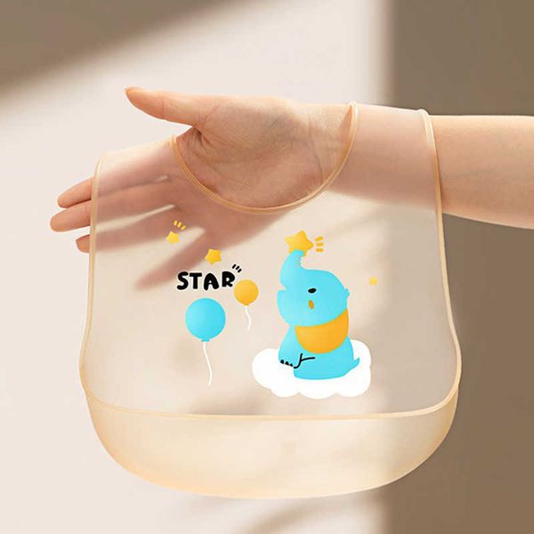 

bibs burp cloths thin silicone children's baby adjustable weight bib foldable storage for lunch supplies g220605