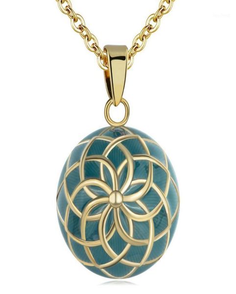 

pendant necklaces eudora harmony gold green flower ball necklace chime maternal bola bell appease fetal prenatal pregnant women je3799302, Silver