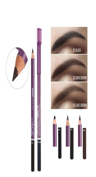 

automatic rotating eyebrow pencil makeup fashion brow double head waterproof sweatproof eye brows pen with eyebrows comb9916952