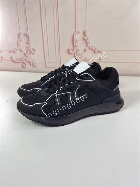 

men classics brand designers sneakers camouflage casual shoes stylist shoes checkered studded flats mesh fashion trainers, Black