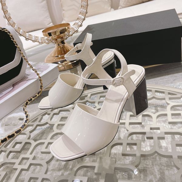 

2023 fashion sandals ccity luxury designer platform sandal classic slide slipper summer women's channel high-heeled sandals z21, Black