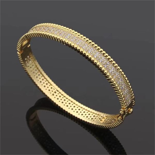 

designer jewellery lucky clover women bracelets custom luxury jewelry woman wedding fashion elegant charm silver bangles Copper diamond gold bangles for women