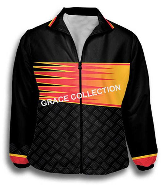 

club sublimation polyester track suit custom track jacket ltr, Black;brown