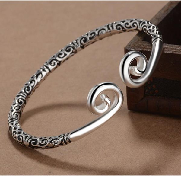 

handmade pagan viking gold hoop bracelets bangles for man and women cuff bangle gifts9408832, Black