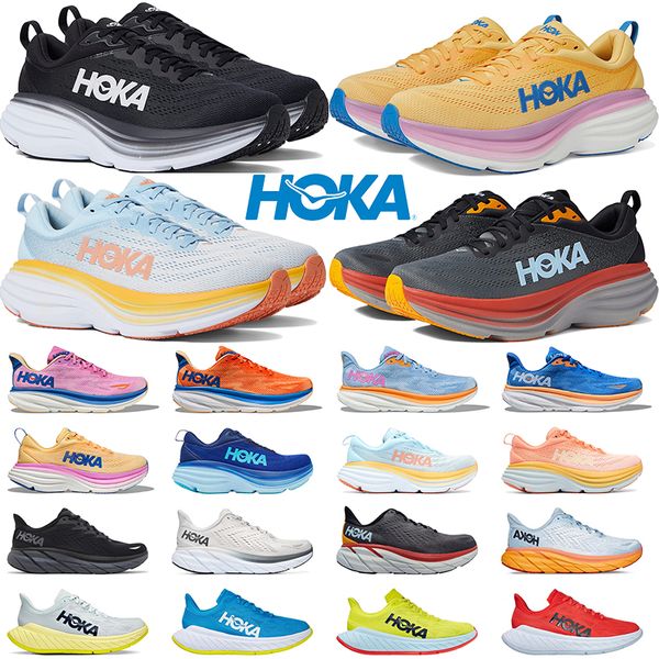 

hoka shoes clifton 9 for men women triple black white cyclamen shifting sand black white bondi 8 coastal sky castlerock mens trainer