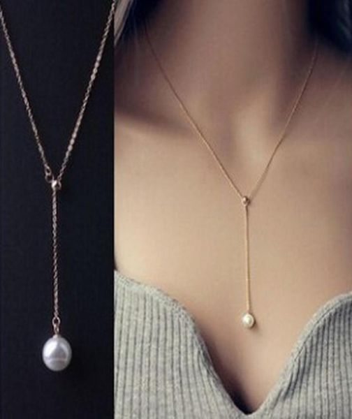 

clavicle adjustable necklace pearl pendant fashion pearl mother whole7957216, Silver