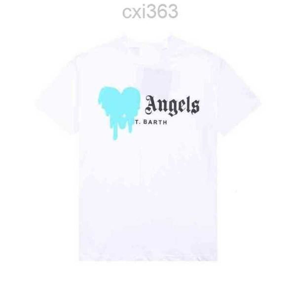 

shirts men's t palmes angles tee spring autumn daily black ordinary youth loose collarless cotton hoodless letter short sleeve t-shirt, White;black