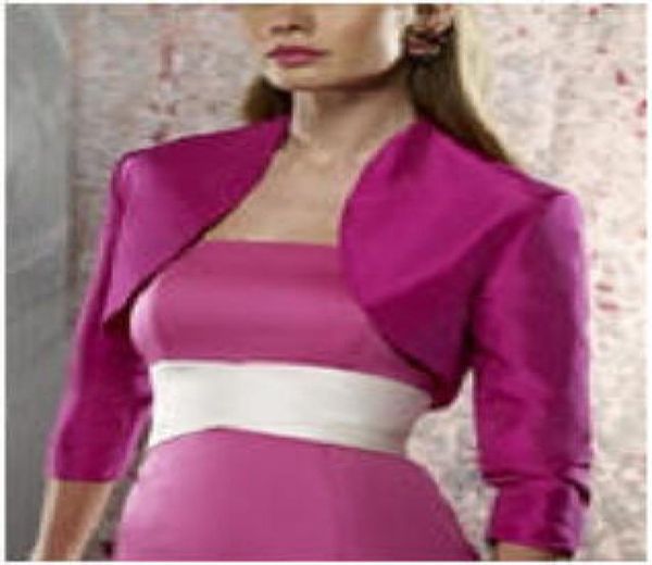 

bolero jackets for prom dresses satin special occasion jackets 34 long sleeves wedding shawls boleros wraps bridal capes7813136, White
