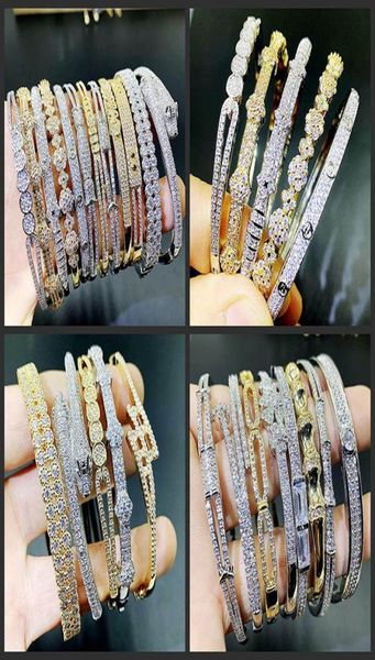 

fashion hard metal luxury gilding bangle multi design bangles with luxurious artificial diamonds inlaid golden and silver8086885, Black