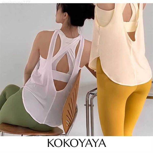 

summer yoga suit tank women's shockproof belt chest cushion 2-in-1 sports loose running fitness set cover up