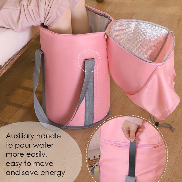 

foot care foldable feet washbasin insulation thick soak water buckets heightened leakproof bath massager spa pedicure 230606