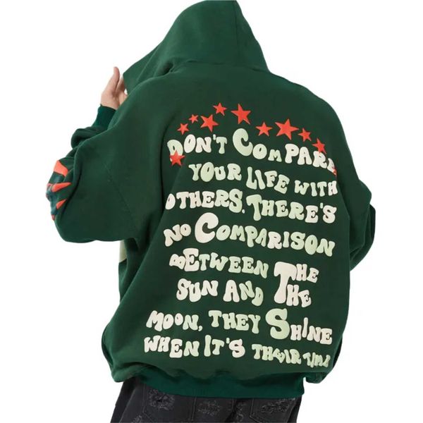 

high end gsm cotton hooded plus size custom men's hoodies puff print hoodie hwr, Black
