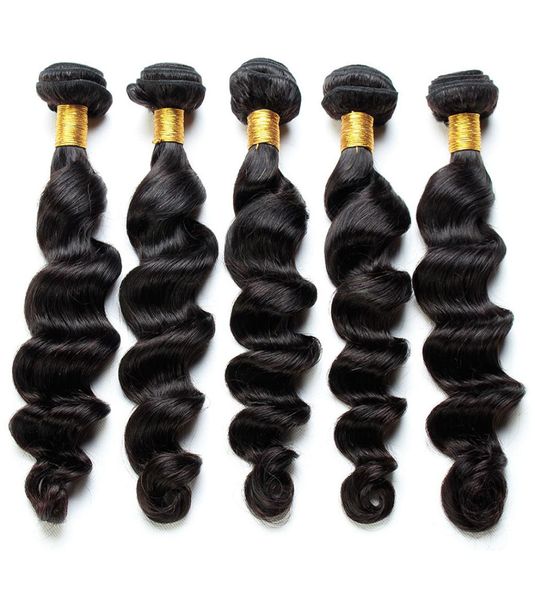 

virgin hair loose deep human hair weave 10 bundles peruvian brazilian malaysian hair weft grade 10a3692039, Black