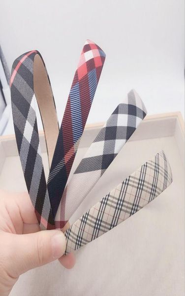 

4 style vintage grid stripe print famous brand cloth women luxurys designers hairband hair accessories for girls designer headband1767344, Silver