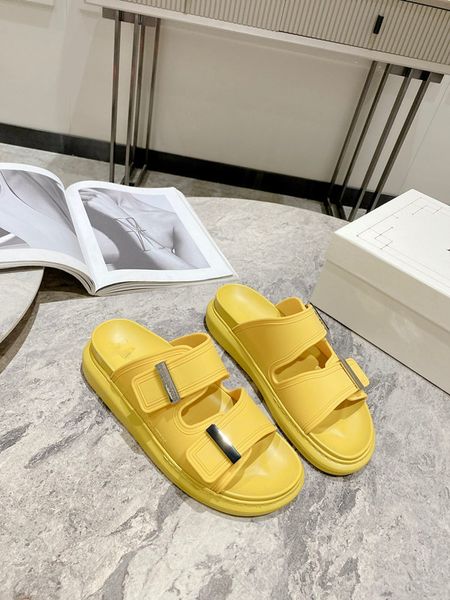 

2023 women rope sandals designer slipper flat platform sandal outdoor beach flip flops leather printed lace-up casual shoes with box 0529, Black