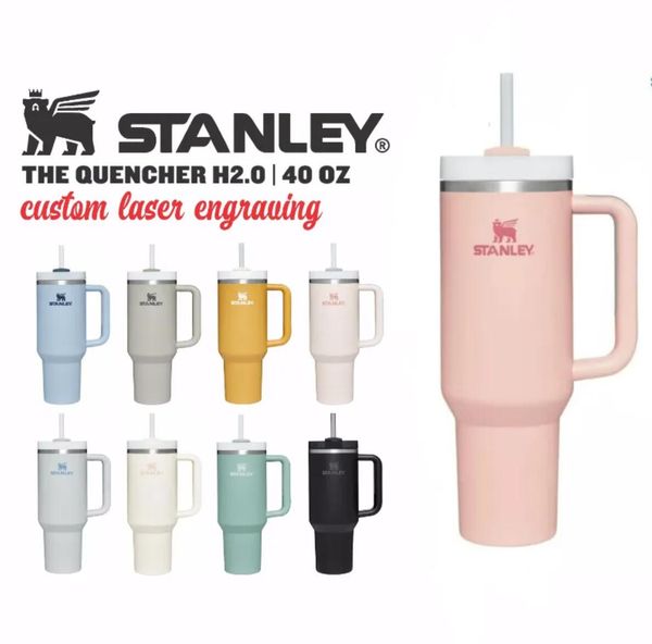 

stanley logo dhl 40oz mugs tumbler with handle insulated tumblers lids straw stainless steel coffee termos cup with logo gg08799