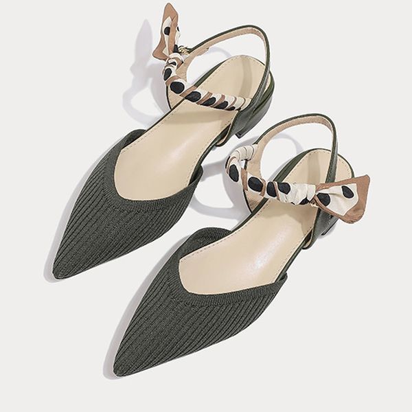 

summer sandals fashion pointed princess womens shoes flat bottom baotou fashion lace up low heel breathable shoes 2023 newsprin, Black