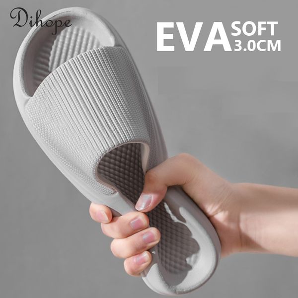 

2023 bath men's slippers thick bottom platform slides non slip trend designer shoes women mule shoes flip flops couples sandals, Black