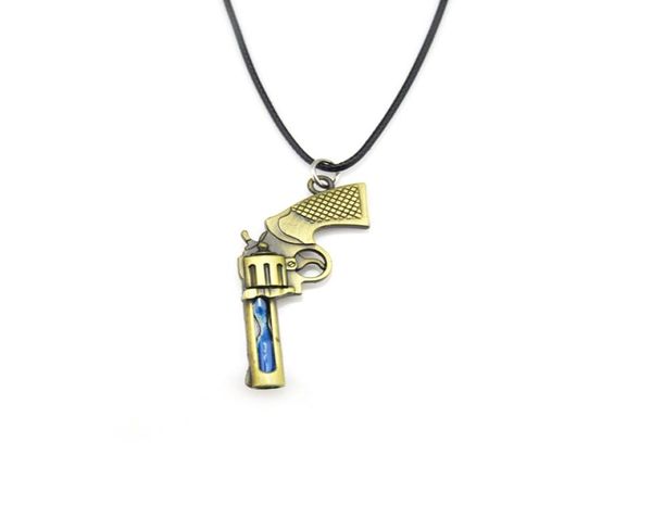 

original new counter strike men039s pistol pendant choker necklace vintage gold hourglass gun necklace men jewelry souvenir gif1012945, Silver