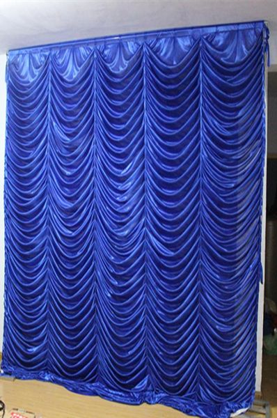 

3m3m wave backdrop party water ripple background valance wedding backcloth stage curtain 10ft10ft5664255