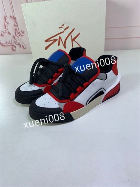 

new brand womens classics casual shoes designer leather lace-up sneaker fashion running trainers letters woman shoes flat printed gym sneake, Red;white
